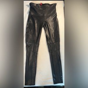 Spanx Faux Leather Moto Leggings